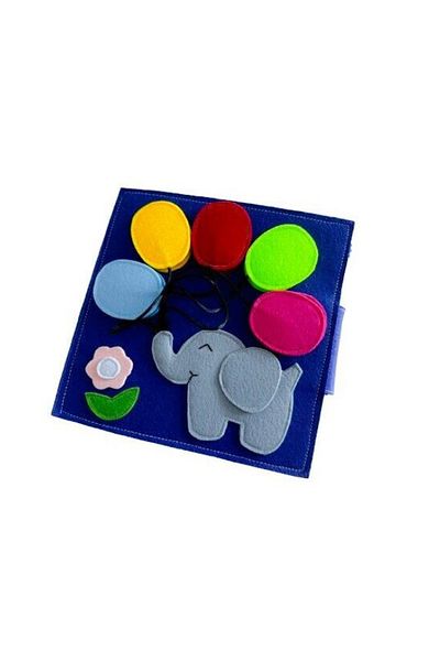 feltland Educational sensory book for children made of felt, 20x20cm, elephant pattern