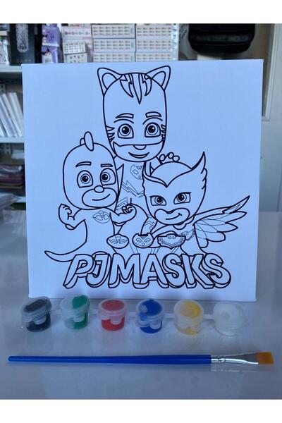 ÇERÇİ MELEK Boyama Seti (Pijamaskeliler Çizimli Tuval)