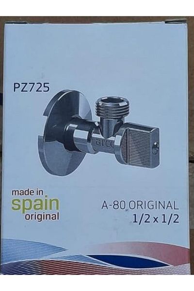 fitto Angle Valve 1/2 Inch Silver, Durable and Reliable, Made from Brass, for Bathroom Applications by FIT