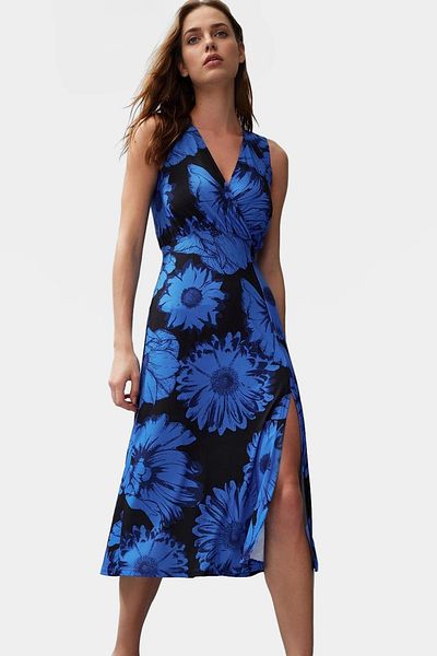 PayBuy Midi Length a Line V Neck Patterned Summer Dress Distinguished Material Carefully Selected Premium Quality