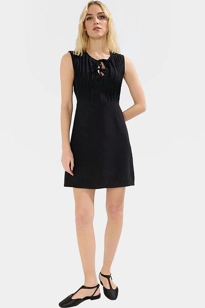 PayBuy Stylish Mini Dress Woven Polyester V-Neck Straight Cut Summer Casual Perfect Fit Long Lasting
