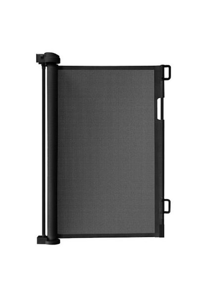 WTO Poarta de siguranta pentru copii retractabila WTO®, aluminiu/plastic/PVC, Negru, 85x13-160 cm
