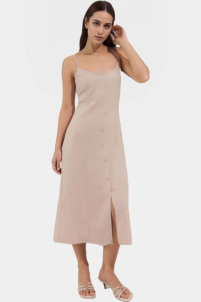 PayBuy Summer Midi Shirt Dress Square Collar Aerobin Woven Polyester Modern Style