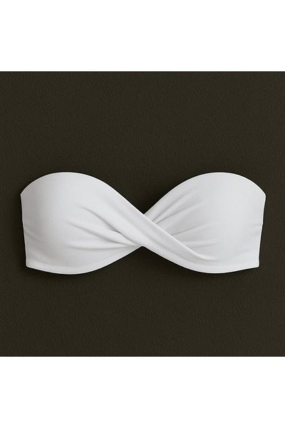 Pierre Cardin Μπικίνι με στράπλες ψηλόμεσο μπλουζάκι Bonie White 231225