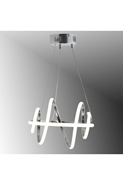 TT AYDINLATMA TT005-KR-BEYAZIŞIK TT Aydınlatma BEYAZ IŞIK LED Burgu Modeli Krom Kaplama Led Avize