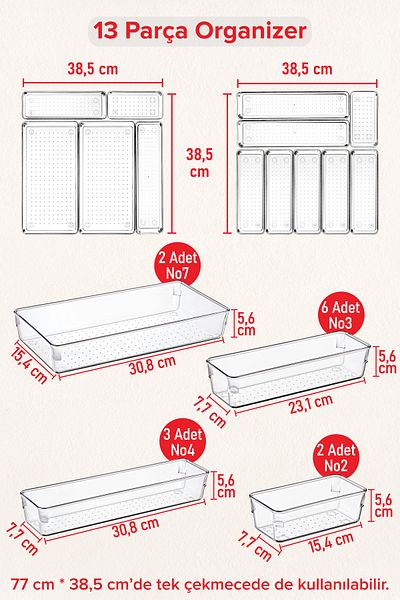color house Органайзер с 13 части (38,5 см * 38,5 см - 2 комплекта)