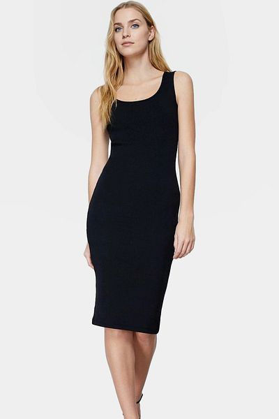 PayBuy Midi Pencil Dress Stretchy Knitted Pool Collar Summer Comfortable Distinctive Material Long Lasting