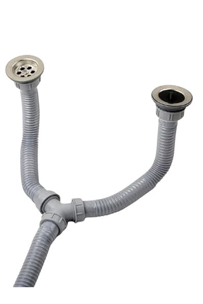 TAFASSELL 1.5/1.5 Inch Drain Trap | Kitchen Style Stainless Steel Small Hole Hose Kit