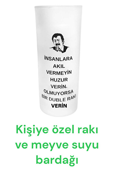 NOTA BASKI MERKEZİ kişiye özel rakı bardağı