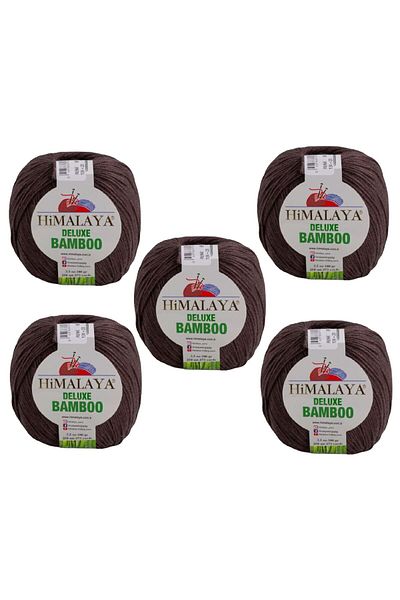 Himalaya Deluxe Bamboo, 5 Yumak, 500g Gram, Cardigan Sweater Yarn 124-23