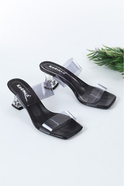 Aldina Nucci Kadinca Women's Slippers with Transparent Band # 1003