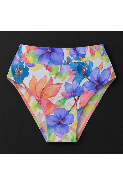 Pierre Cardin Bonie Padded Strapless High Waist Bikini Bottom Garden 231225-D