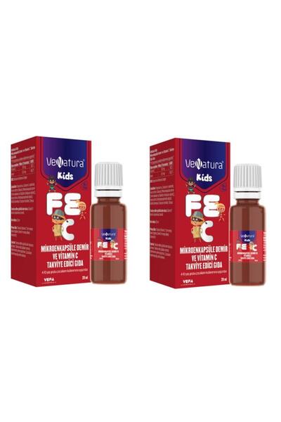 VeNatura Kids Mikroenkapsüle Demir ve Vitamin C 20 ml 2 Adet