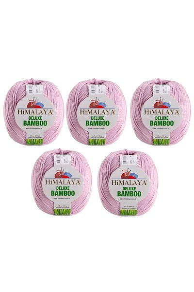 Himalaya Deluxe Bamboo, 5 Yumak, 500g Gram, Cardigan Sweater Yarn 124-11