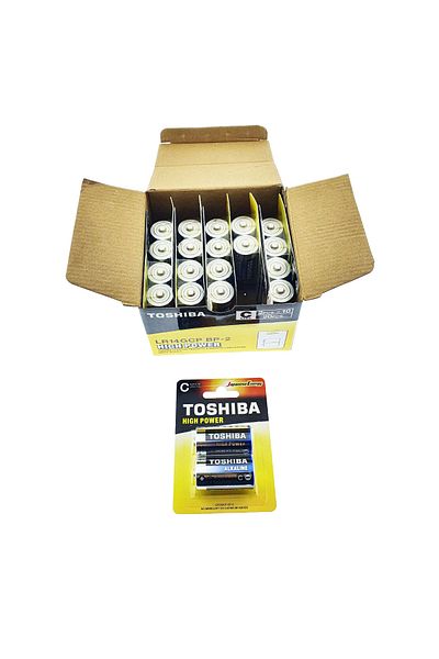 Toshiba Set of 20 alkaline batteries LR14, High Power C, 1.5V, in blisters