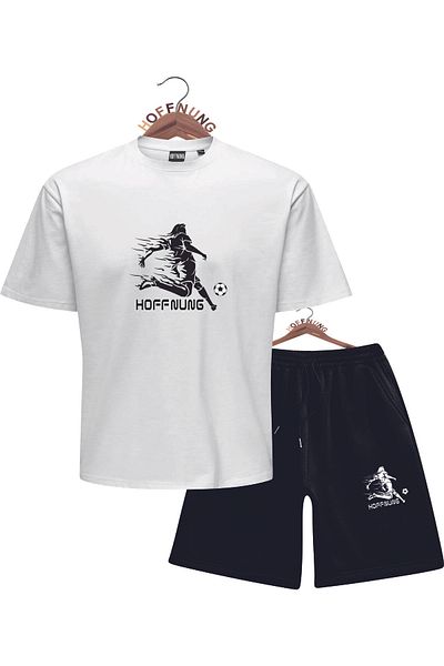 HOFFNUNG Unisex Men/Women Crew Neck Hoffnung Football Player Printed Bottom Top Tracksuit Suit