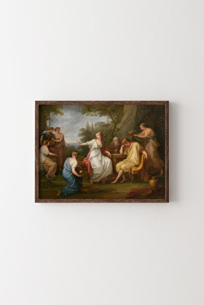 epiqart Drojdiea lui Telemakhos - Cadru cu model din lemn