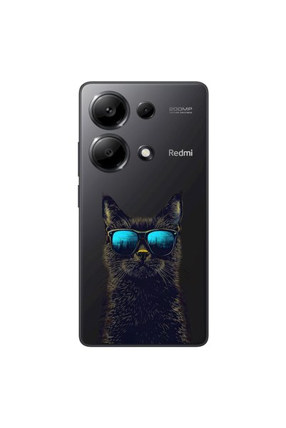 Dali Design حافظة شفافة متوافقة مع هاتف Xiaomi Redmi Note 13 Pro بتصميم Cool Cat
