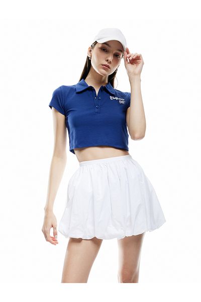 Koton New Season Cotton Elastic Waist Oversize Balloon Mini Skirt