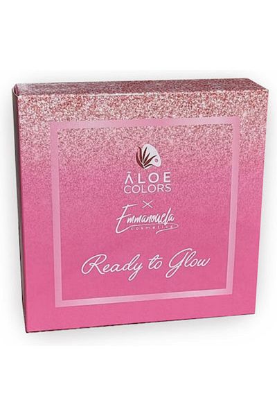ALOE COLORS Set corp Ready To Glow 3 produse (Loțiune bronzantă, Ulei uscat cu sclipici fin, Lip Oil)