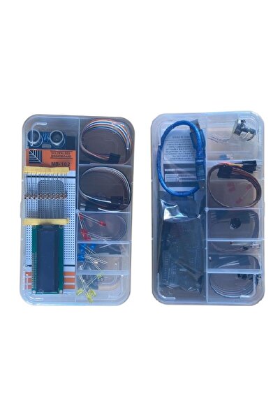 Devre Dünyası Kutulu Robotik Kodlama Arduino Uno Ekonomik Başlangıç Seti 26 Çeşit 148 Parça