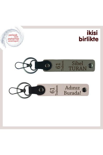Miaju First Feeling of Youth Years, 61 Themed Leather Keychain Set of 2, Name...