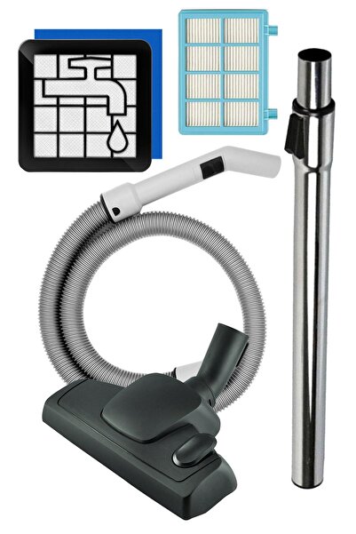 Marketto Philips Fc 9330 / 9331 / 9332 / 9334 Alternative Hose Set Head Pipe Hepa Filter 6 Pieces