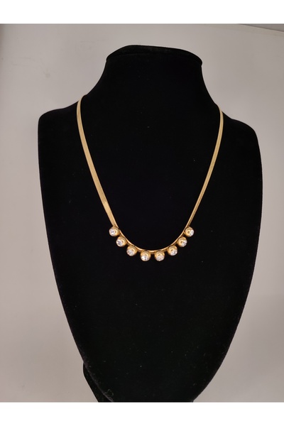 Romea قلادة من الفولاذ المقاوم للصدأ من ستون آند ستي، قلادة بتصميم أنيق للهدايا