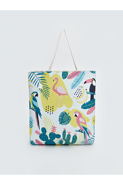 LC Waikiki Vizyon New Season Animal Printed Women's Beach Bag Si