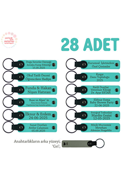 Miaju مجموعة من 28 سلسلة مفاتيح هدية يمكن كتابة الاسم عليها لمجموعة الأطباق، ...