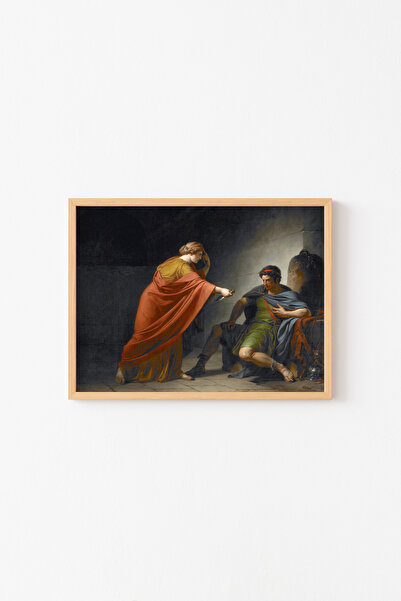 epiqart Arria și Paetus - Cadru cu model din lemn