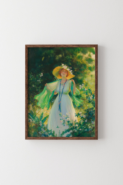 epiqart Flower Path - Wooden Patterned Frame