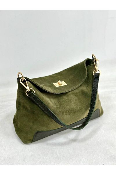 çkn sedat çakan çanta & fular & aksesuar Suede Genuine Suede Leather Women's Shoulder Diagonal Bag