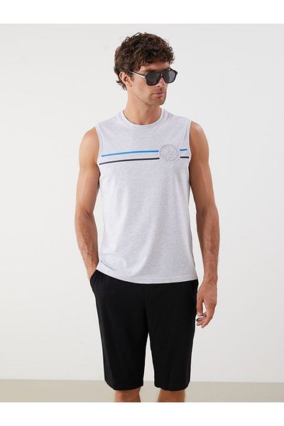 LC Waikiki LCWAIKIKI Classic Crew Neck Printed Men's Sleeveless T-Shirt