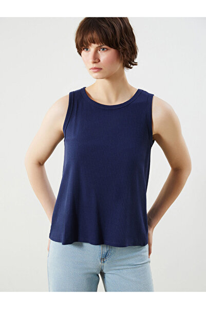 LC Waikiki Peak New Season Crew Neck Textured Women's Tank Top