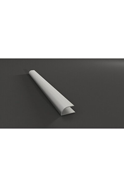 HALL BREATHE Gri 8mm alüminyum oval U parke bitim profili 90 cm