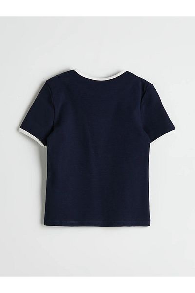 LC Waikiki Crew Neck Printed Girl's T-Shirt