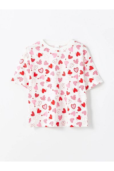 LC Waikiki Crew Neck Girls' Shorts Pajamas Set