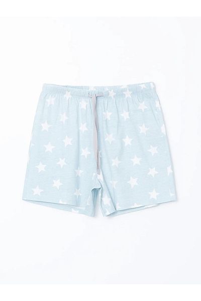 LC Waikiki Set de pijamale de damă cu imprimeu cu gât crew și pantaloni scurți
