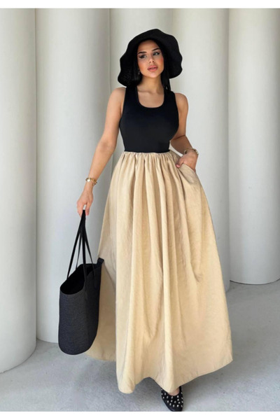 Femaura Etek - FM063 Model Uzun 1.Kalite Keten Etek.