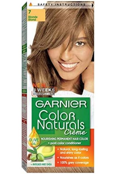 Garnier صبغة شعر دائمة كولور ناتشورالز، درجة أشقر 7.0، 110 مل