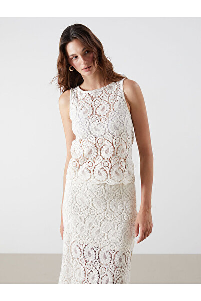 LC Waikiki Crew Neck Crochet Women's Singlet