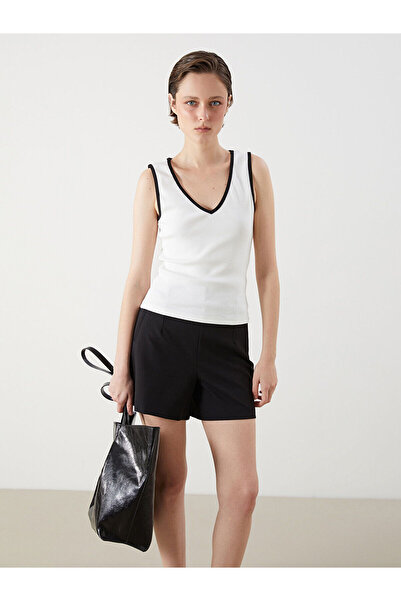 LC Waikiki Vizyon New Season V-Neck Textured Women's Tank Top