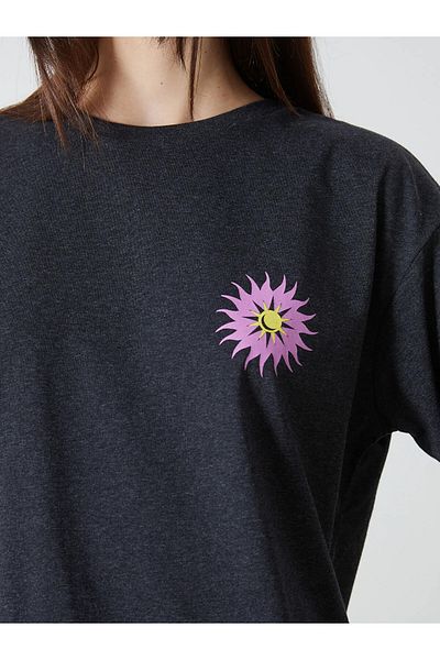 LC Waikiki Crew Neck Printed Oversize Women's T-Shirt