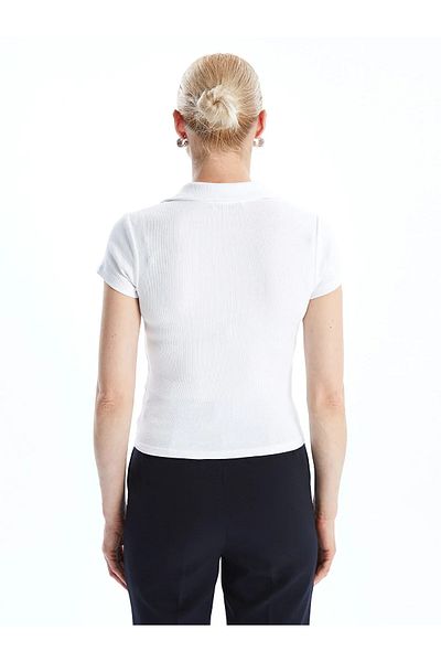 LC Waikiki Γυναικείο T-Shirt με υφή Polo Neck