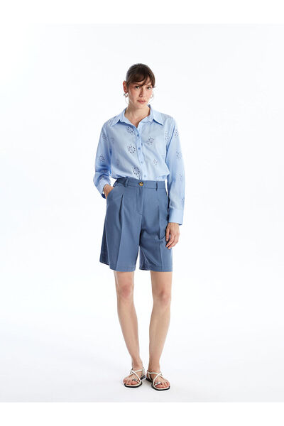 LC Waikiki Nevavm Comfortable Fit Women's Shorts with Difference