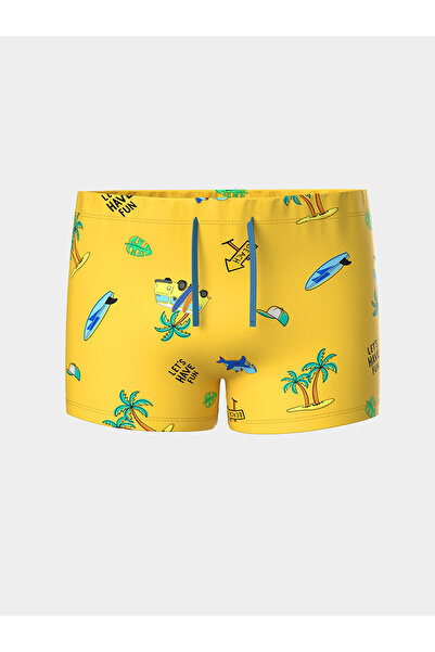 LC Waikiki Bedruckte Jungen-Badeshorts mit elastischem Bund