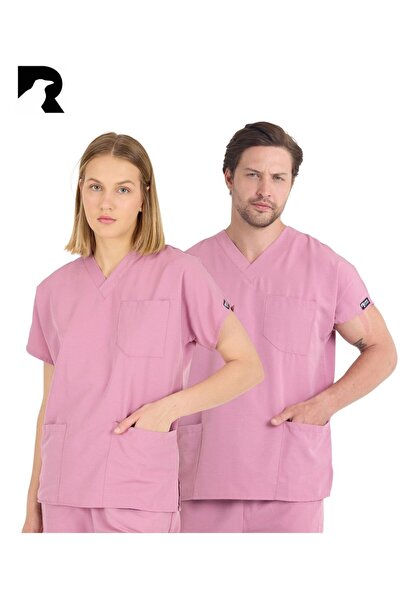 Raven Uniform Unisex Yarasa Kol Hemşire Ve Doktor Forması Takımı Scrubs Hasta...