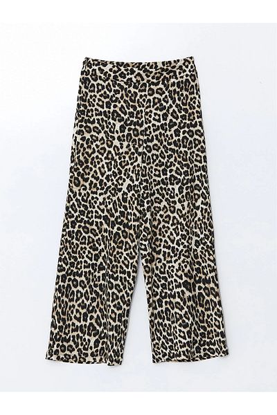 LC Waikiki Standard Fit Leopard Patterned Women's Pants