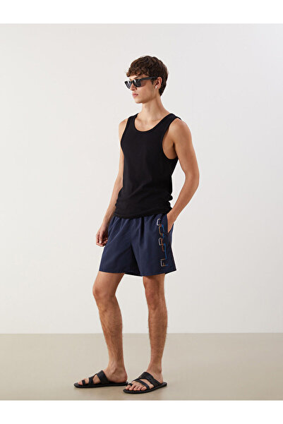 LC Waikiki Nevavm Short Length Printed Men's Swim Shorts with Difference in C...